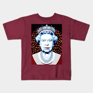 Queen Elizabeth II - Pop Art Dots Kids T-Shirt